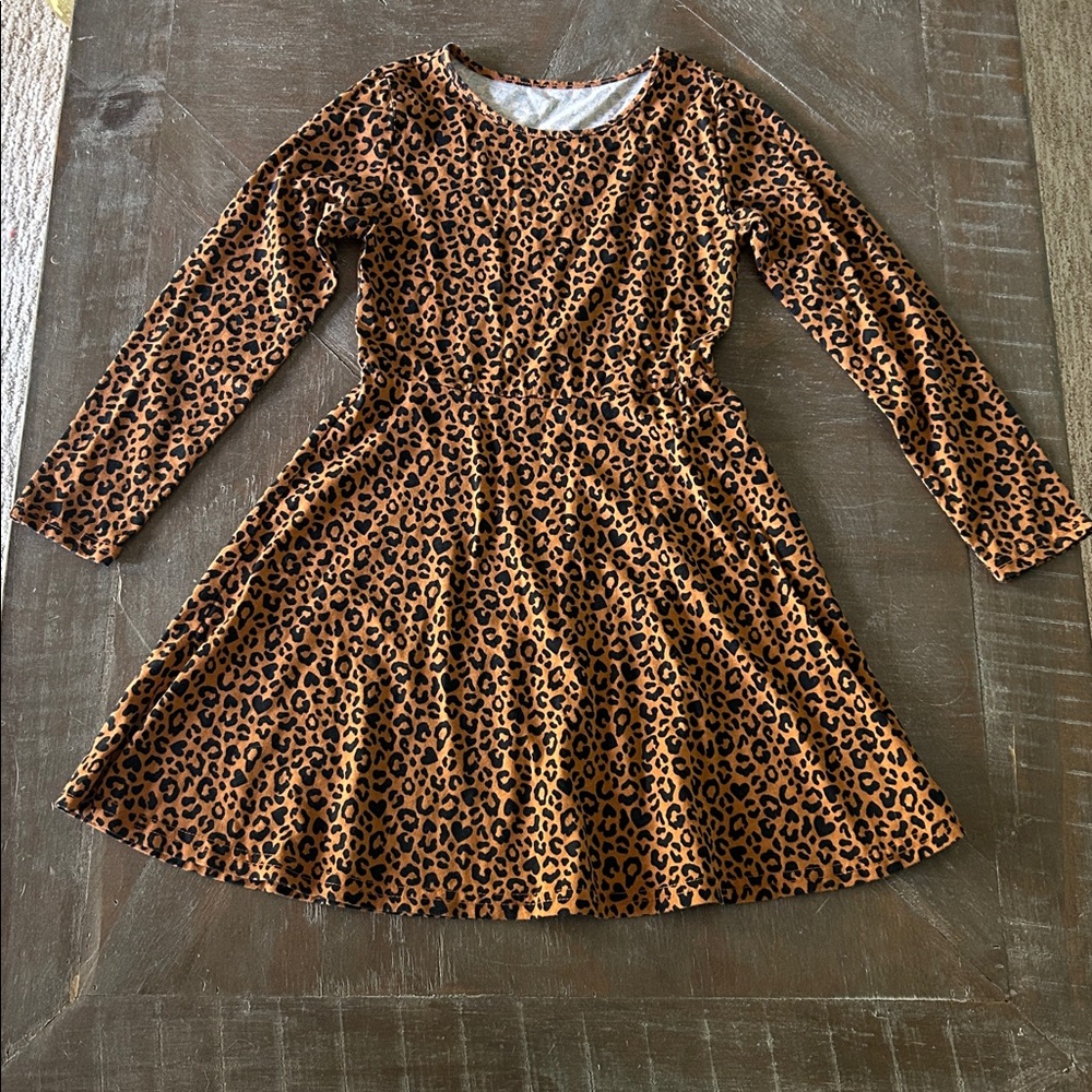 Place Brown and Black Leopard Dress.